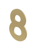 Número 8 Adhesivo 100X64X2MM Inoxidable Latón Mate [LOTE DE 12 Unidades] NESU