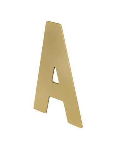Letra a Adhesiva 100X64X2MM Inoxidable Latón Mate [LOTE DE 12 Unidades] NESU