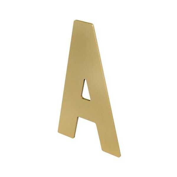 Letra a Adhesiva 100X64X2MM Inoxidable Latón Mate [LOTE DE 12 Unidades] NESU