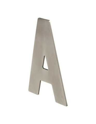 Letra a para Atornillar 100X64X2MM Inoxidable Satinado [LOTE DE 8 Unidades] NESU