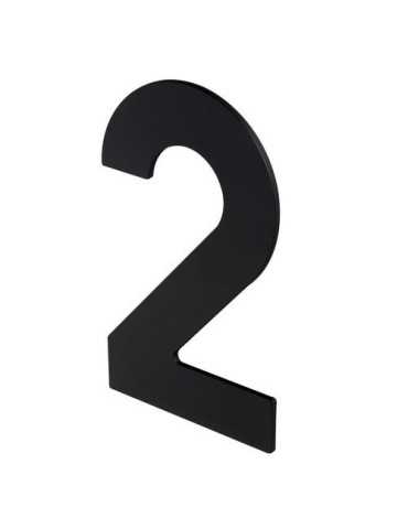 Número 2 para Atornillar 100X64X2MM Inoxidable Negro Mate [LOTE DE 8 Unidades] NESU