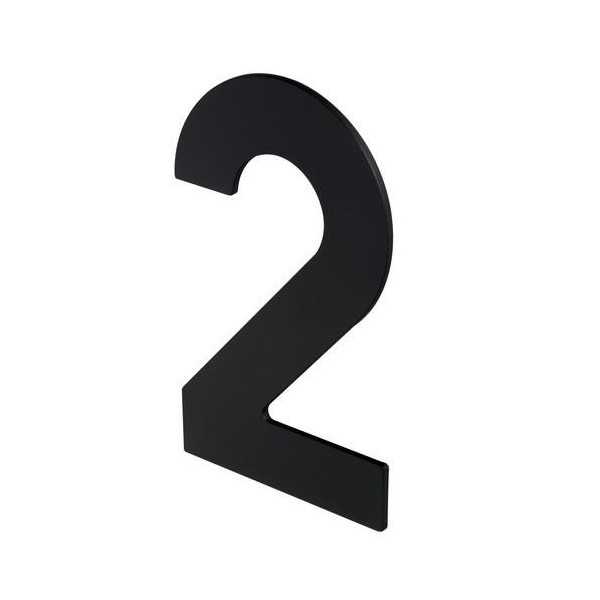 Número 2 para Atornillar 100X64X2MM Inoxidable Negro Mate [LOTE DE 8 Unidades] NESU