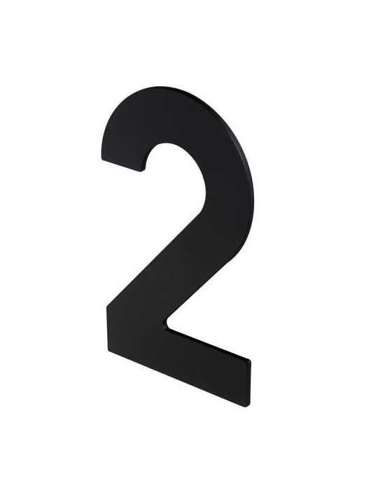 Número 2 para Atornillar 100X64X2MM Inoxidable Negro Mate [LOTE DE 8 Unidades] NESU