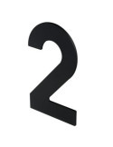 Número 2 para Atornillar 100X64X2MM Inoxidable Negro Mate [LOTE DE 8 Unidades] NESU