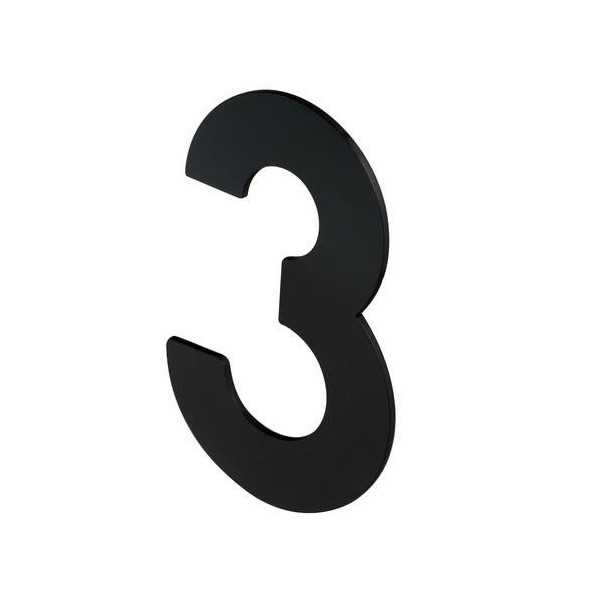 Número 3 para Atornillar 100X64X2MM Inoxidable Negro Mate [LOTE DE 8 Unidades] NESU