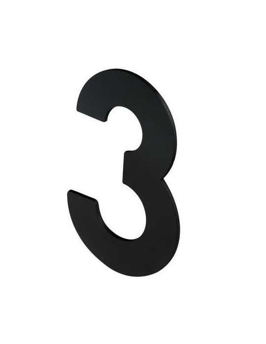 Número 3 para Atornillar 100X64X2MM Inoxidable Negro Mate [LOTE DE 8 Unidades] NESU