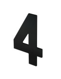 Número 4 para Atornillar 100X64X2MM Inoxidable Negro Mate [LOTE DE 8 Unidades] NESU