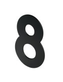 Número 8 para Atornillar 100X64X2MM Inoxidable Negro Mate [LOTE DE 8 Unidades] NESU