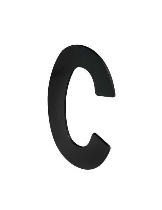 Letra C para Atornillar 100X64X2MM Inoxidable Negro Mate [LOTE DE 8 Unidades] NESU