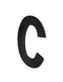 Letra C para Atornillar 100X64X2MM Inoxidable Negro Mate [LOTE DE 8 Unidades] NESU