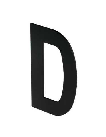 Letra D para Atornillar 100X64X2MM Inoxidable Negro Mate [LOTE DE 8 Unidades] NESU