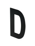 Letra D para Atornillar 100X64X2MM Inoxidable Negro Mate [LOTE DE 8 Unidades] NESU