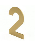 Número 2 para Atornillar 100X64X2MM Inoxidable Latón Mate [LOTE DE 8 Unidades] NESU