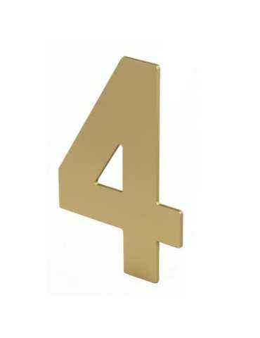 Número 4 para Atornillar 100X64X2MM Inoxidable Latón Mate [LOTE DE 8 Unidades] NESU