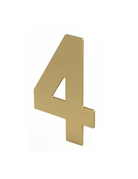 Número 4 para Atornillar 100X64X2MM Inoxidable Latón Mate [LOTE DE 8 Unidades] NESU