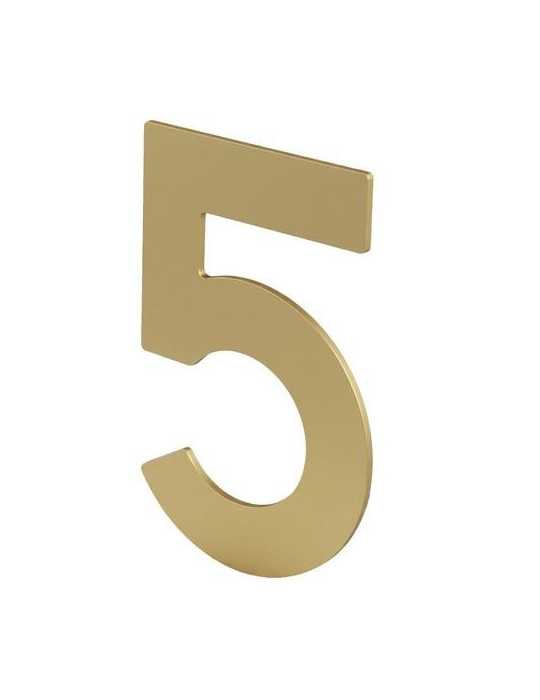 Número 5 para Atornillar 100X64X2MM Inoxidable Latón Mate [LOTE DE 8 Unidades] NESU