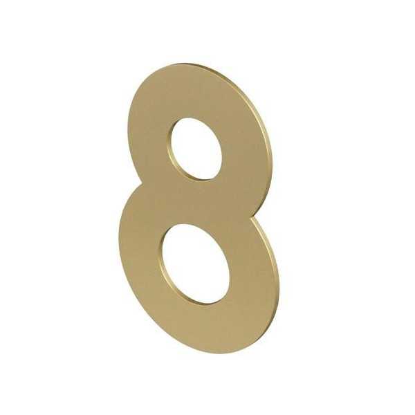 Número 8 para Atornillar 100X64X2MM Inoxidable Latón Mate [LOTE DE 8 Unidades] NESU