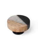Pomo 40MM Mango/Resina Nacar Negro 1101NE [LOTE DE 14 Unidades] NESU