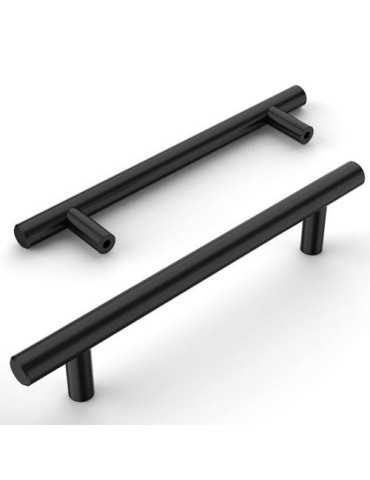 Tirador Mueble Ac. inox Negro Mate 128MM 65002N [LOTE DE 18 Unidades] NESU