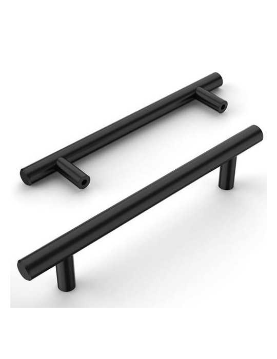 Tirador Mueble Ac. inox Negro Mate 128MM 65002N [LOTE DE 18 Unidades] NESU