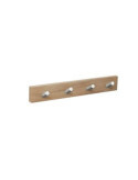 Percha Pared Natural 4 Pomos Inclinados Inoxidable [LOTE DE 2 Unidades] NESU