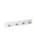 Percha Pared Blanca 4 Pomos Inclinados Inoxidable [LOTE DE 2 Unidades] NESU
