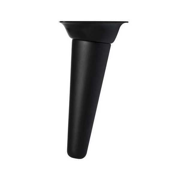Pata Conica INCLI. 150MM Negra/Plato Metal Negro [LOTE DE 4 Unidades] NESU