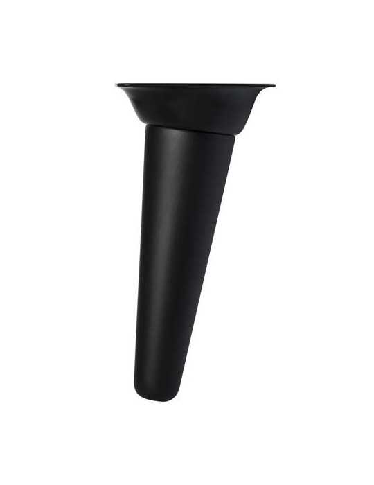 Pata Conica INCLI. 150MM Negra/Plato Metal Negro [LOTE DE 4 Unidades] NESU
