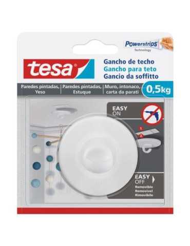 Gancho Adhesivo Techo Pared Pintada 0,5KG 77781 [LOTE DE 6 Unidades] TESA TAPE