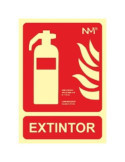 Cartel PVC 21X30 Extintor [LOTE DE 14 Unidades] NORMALUZ