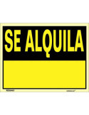 Cartel PVC 40X30 Se Alquila [LOTE DE 16 Unidades] NORMALUZ