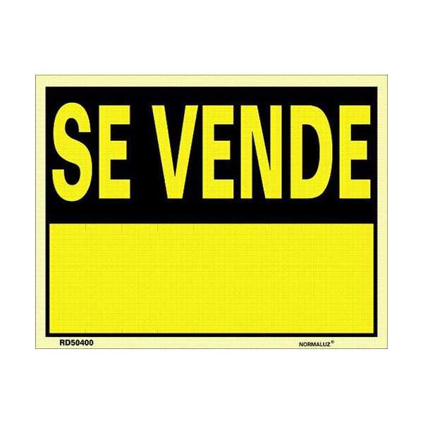 Cartel PVC 45X35 Se Vende [LOTE DE 16 Unidades] NORMALUZ