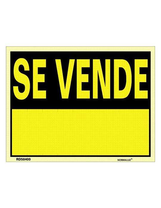 Cartel PVC 45X35 Se Vende [LOTE DE 16 Unidades] NORMALUZ
