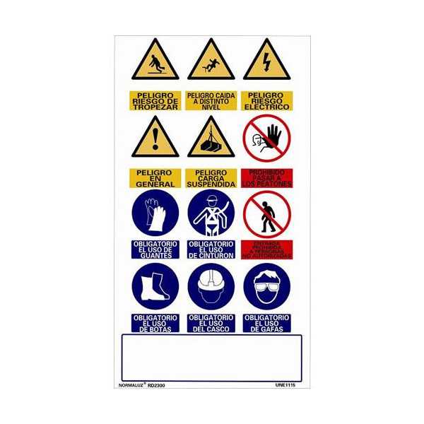 Cartel PVC 50X90 Combinado [LOTE DE 4 Unidades] NORMALUZ