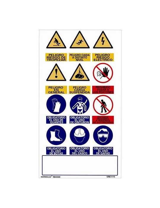 Cartel PVC 50X90 Combinado [LOTE DE 4 Unidades] NORMALUZ