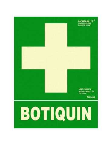 Cartel PVC 40X30 Serigrafiado Botiquin [LOTE DE 14 Unidades] NORMALUZ