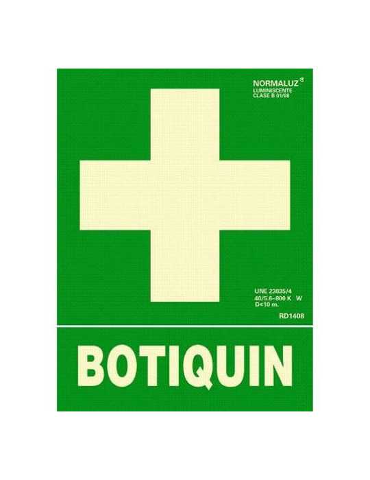 Cartel PVC 40X30 Serigrafiado Botiquin [LOTE DE 14 Unidades] NORMALUZ