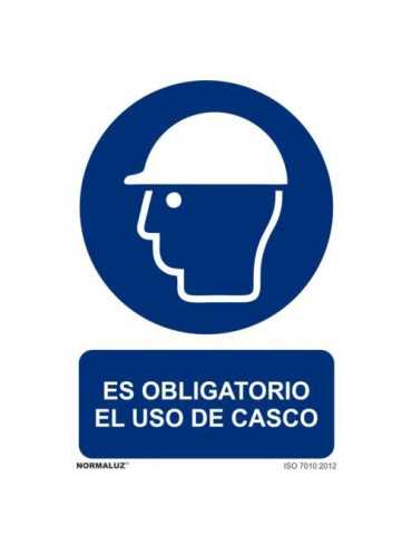 Señal Uso Obligatorio Casco [LOTE DE 22 Unidades] NORMALUZ
