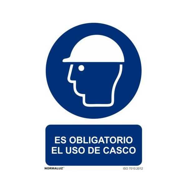 Señal Uso Obligatorio Casco [LOTE DE 22 Unidades] NORMALUZ