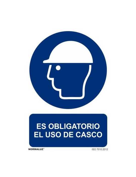Señal Uso Obligatorio Casco [LOTE DE 22 Unidades] NORMALUZ