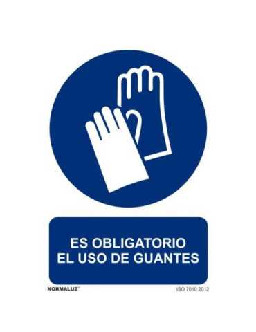 Señal Uso Obligatorio Guantes [LOTE DE 22 Unidades] NORMALUZ
