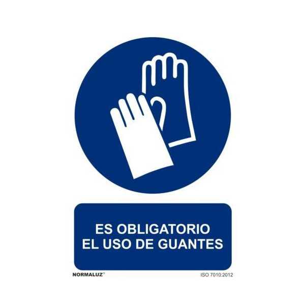 Señal Uso Obligatorio Guantes [LOTE DE 22 Unidades] NORMALUZ