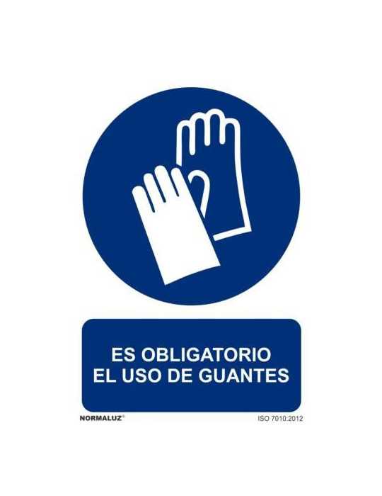 Señal Uso Obligatorio Guantes [LOTE DE 22 Unidades] NORMALUZ