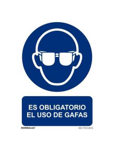 Señal Uso Obligatorio Gafas [LOTE DE 22 Unidades] NORMALUZ