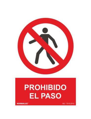 Señal Prohibido el Paso [LOTE DE 20 Unidades] NORMALUZ