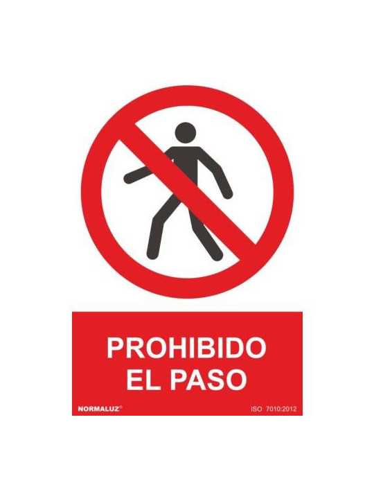 Señal Prohibido el Paso [LOTE DE 20 Unidades] NORMALUZ