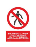 Señal Prohibido el Paso Empresa [LOTE DE 20 Unidades] NORMALUZ