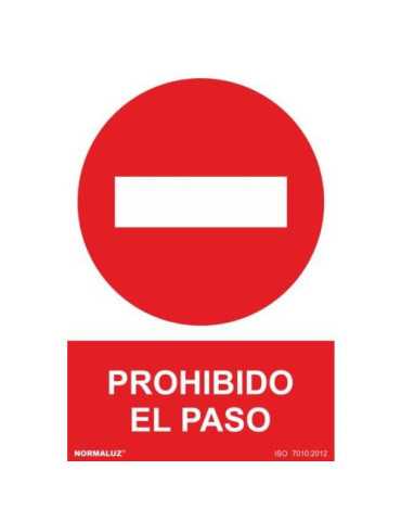 Señal Prohibido el Paso [LOTE DE 20 Unidades] NORMALUZ