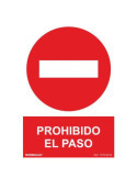 Señal Prohibido el Paso [LOTE DE 20 Unidades] NORMALUZ