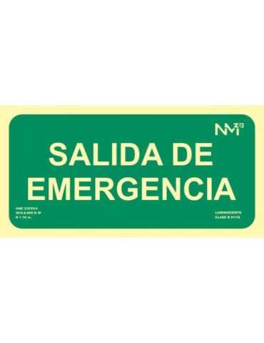 Cartel PVC Lumi. Salida Emergencia 160X320 A11406 [LOTE DE 6 Unidades] NORMALUZ